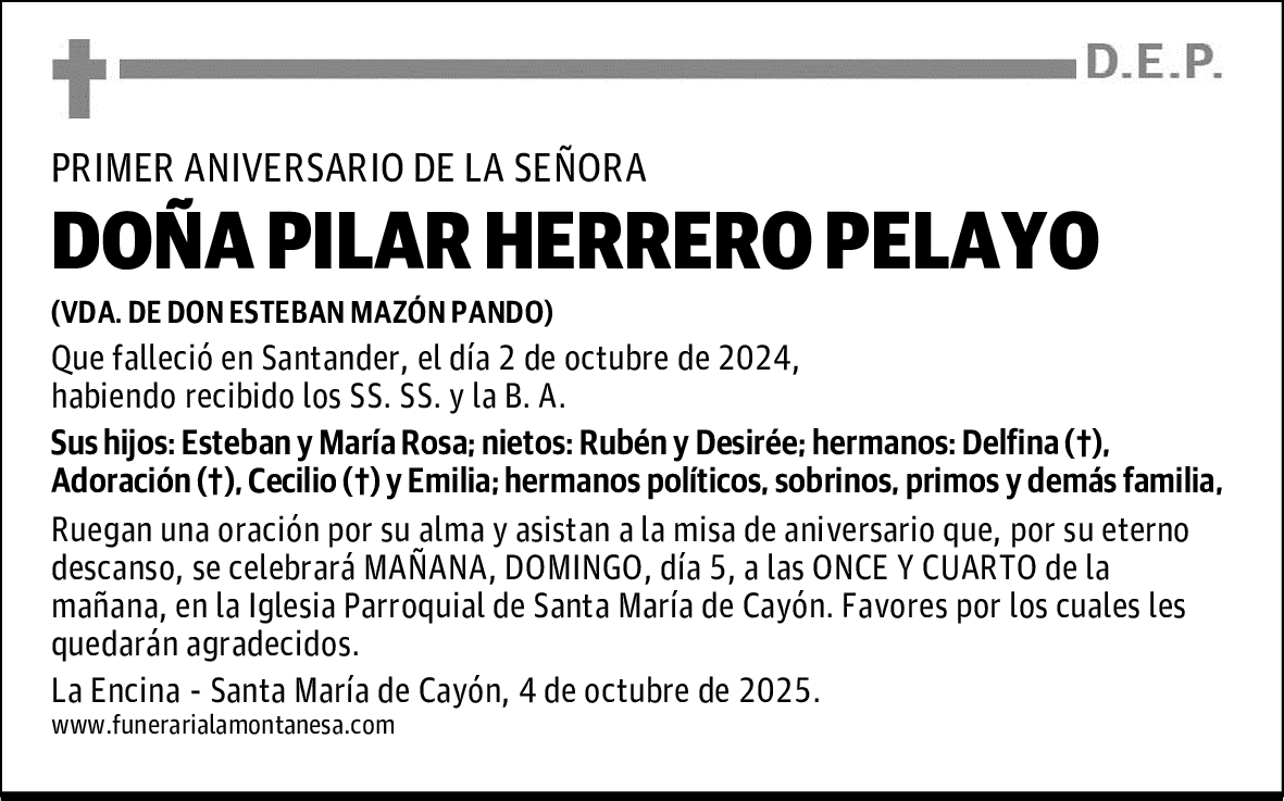 DOÑA PILAR HERRERO PELAYO