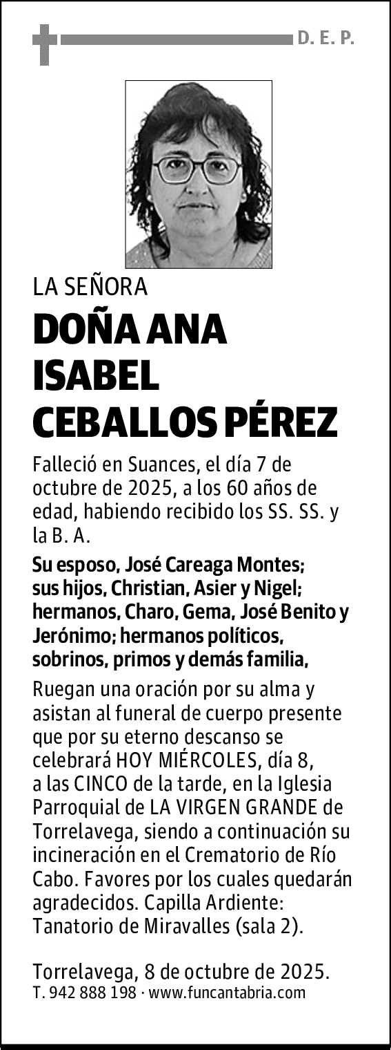 DOÑA ANA ISABEL CEBALLOS PÉREZ