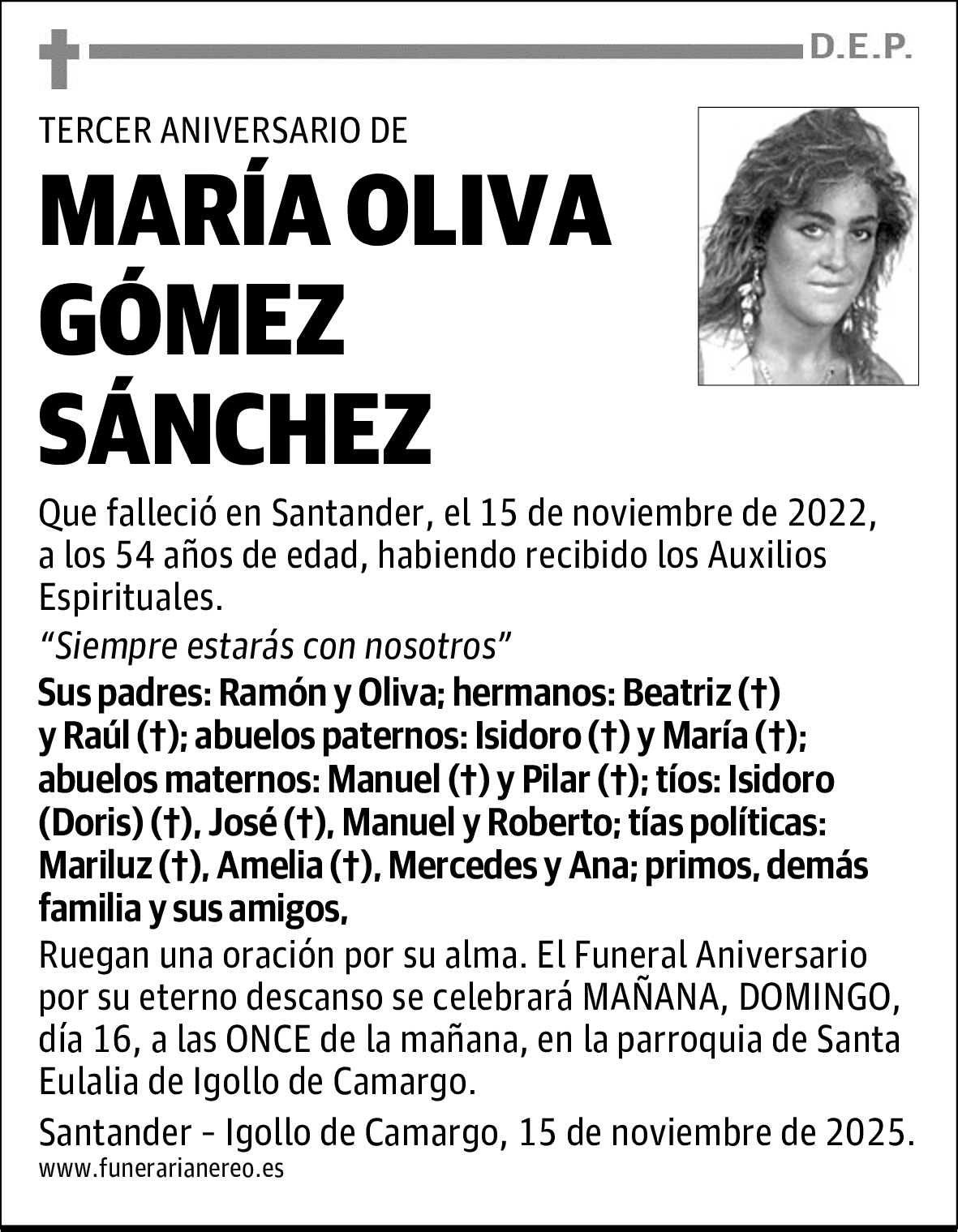 MARÍA OLIVA GÓMEZ SÁNCHEZ