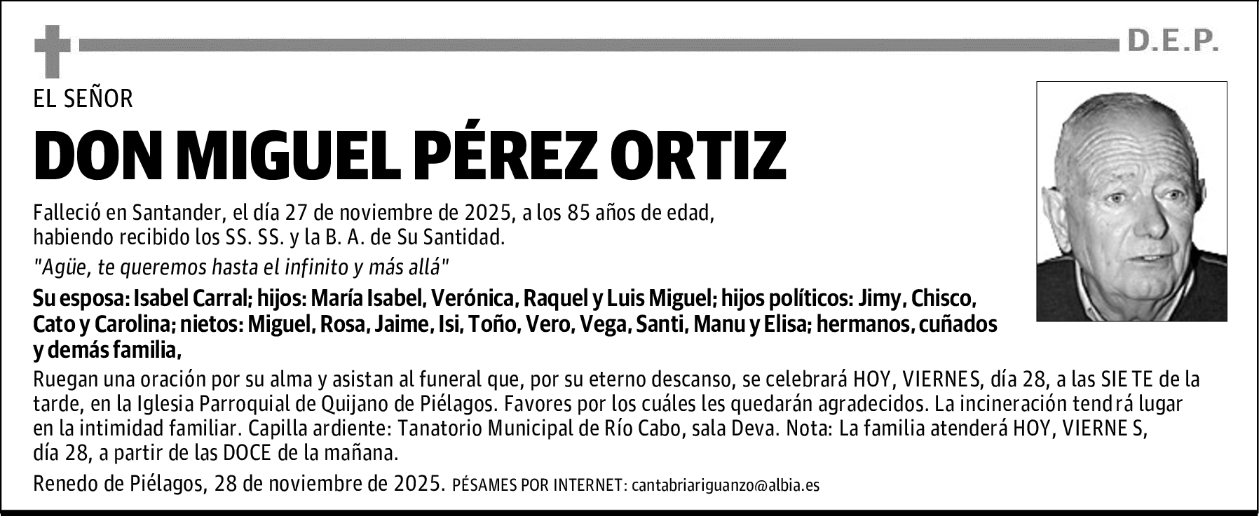 DON MIGUEL PÉREZ ORTIZ