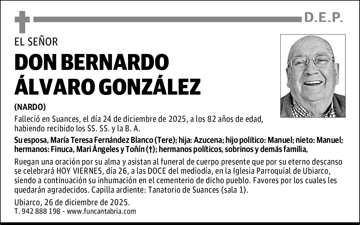 DON BERNARDO ÁLVARO GONZÁLEZ