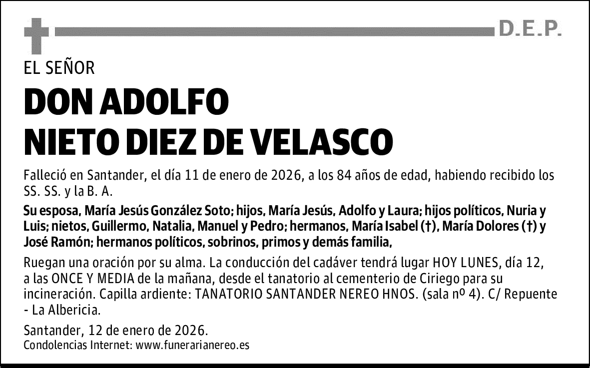 DON ADOLFO NIETO DIEZ DE VELASCO