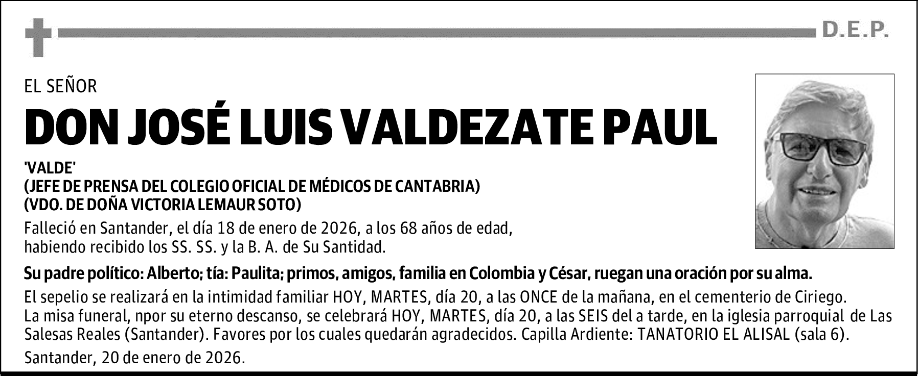 DON JOSÉ LUIS VALDEZATE PAUL