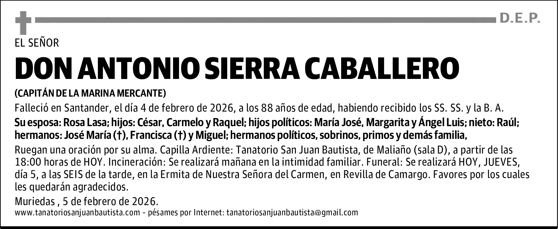 DON ANTONIO SIERRA CABALLERO
