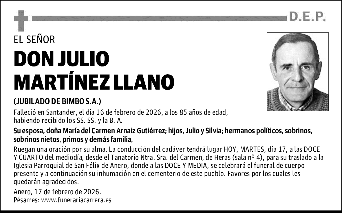 DON JULIO MARTÍNEZ LLANO