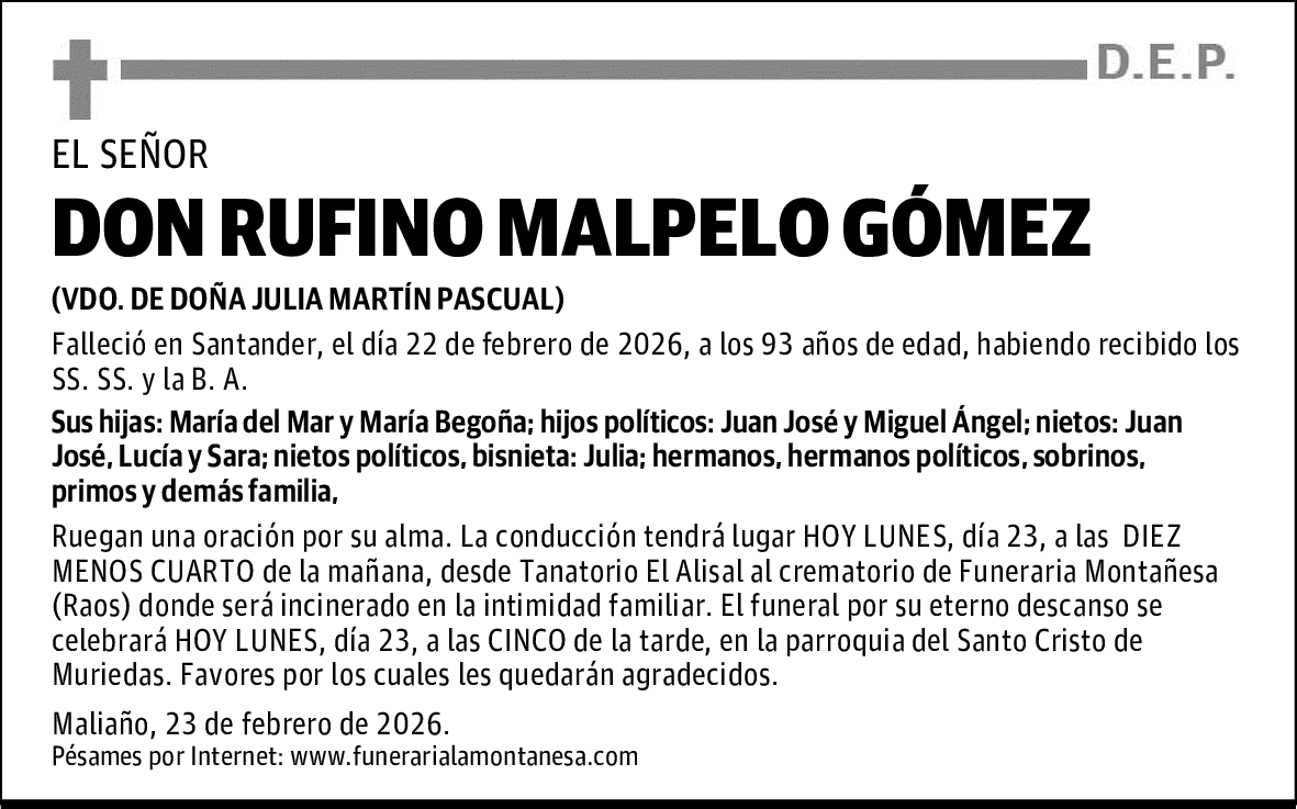 DON RUFINO MALPELO GÓMEZ