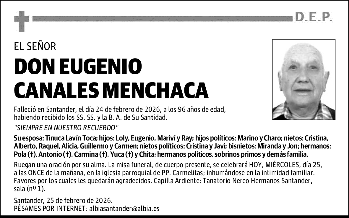 DON EUGENIO CANALES MENCHACA