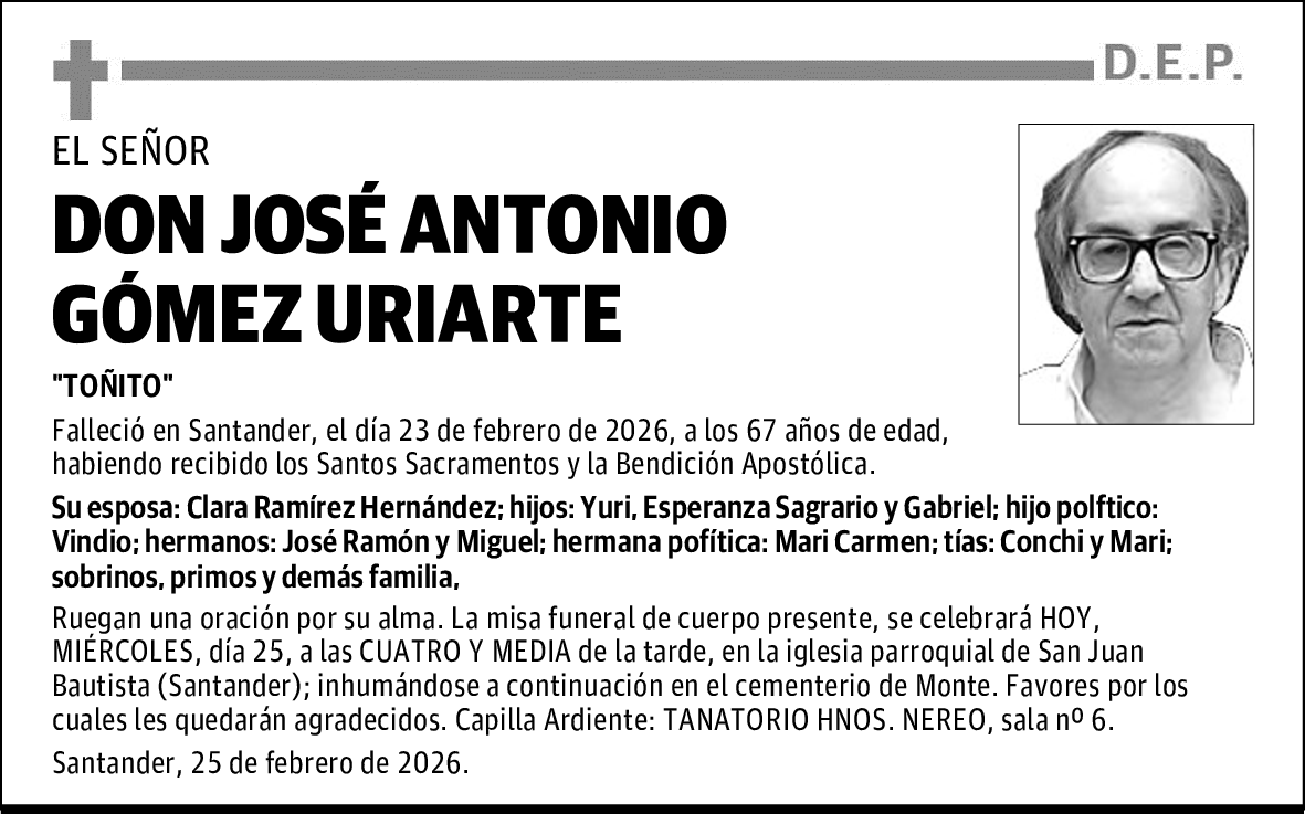 DON JOSÉ ANTONIO GÓMEZ URIARTE