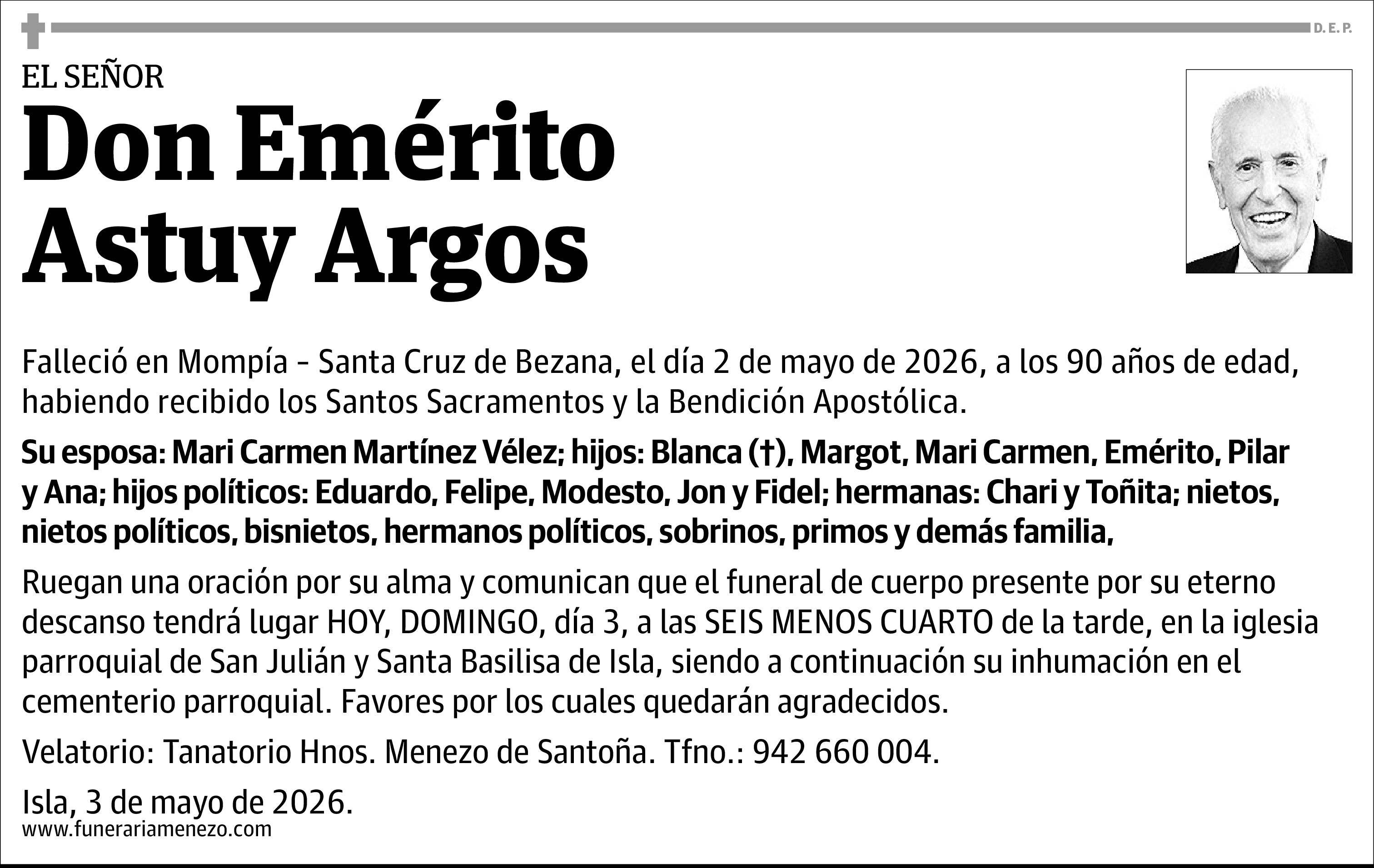 Emérito Familia Astuy Argos