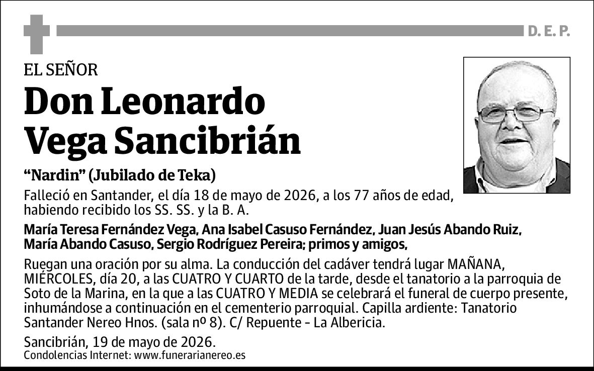 Leonardo Vega Sancibrián