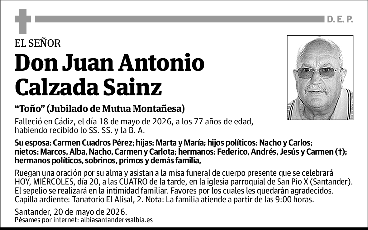 Juan Antonio Calzada Sainz