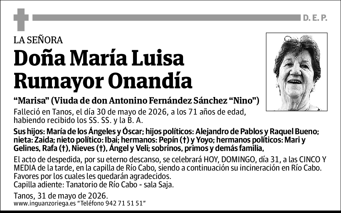 Maria Luisa Rumayor Onandía