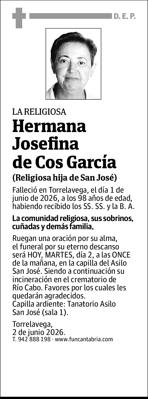 Hermana Josefa de Cos Garcia
