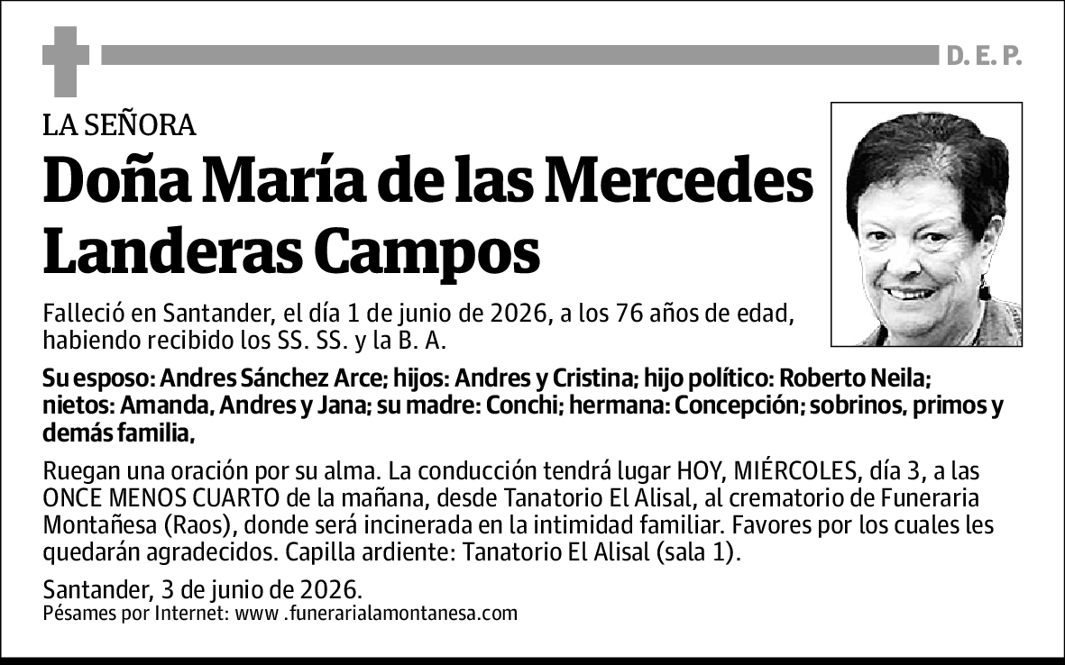 Maria de las Mercedes Landeras Campos