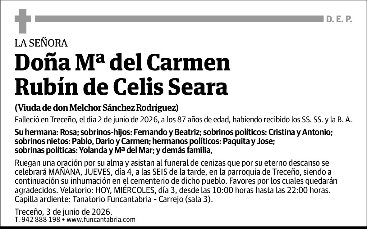 Maria del Carmen Rubin de Celis Seara