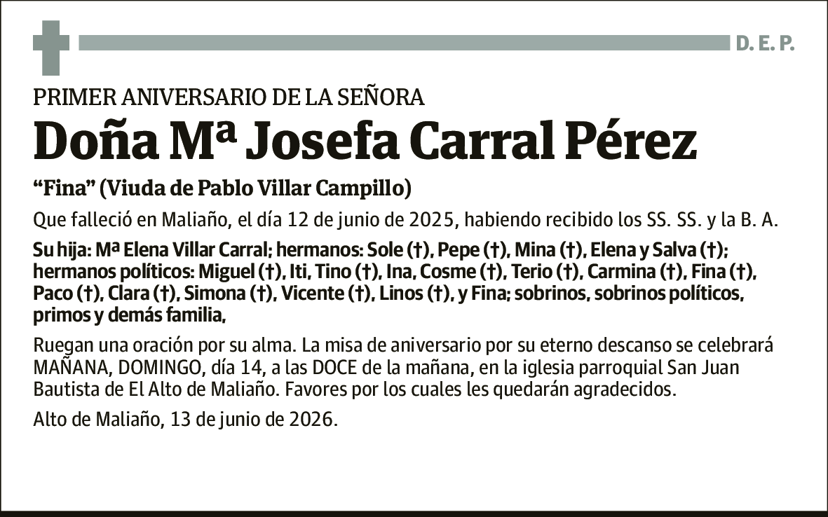 Mª Josefa Carral Pérez