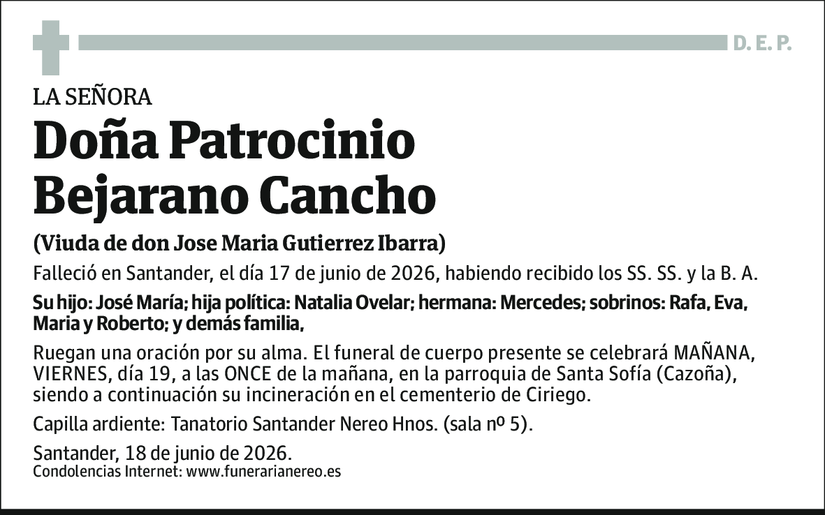 Patrocinio Bejarano Cancho