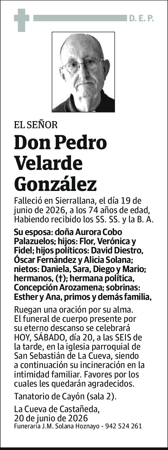 Pedro Velarde Gonzalez