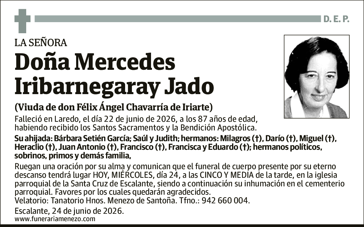 Mercedes Iribarnegaray Jado