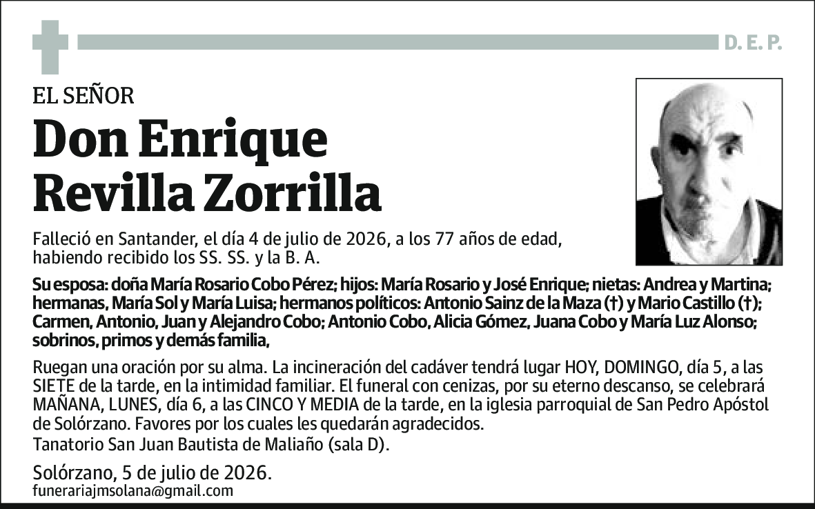 Enrique Revilla Zorrilla