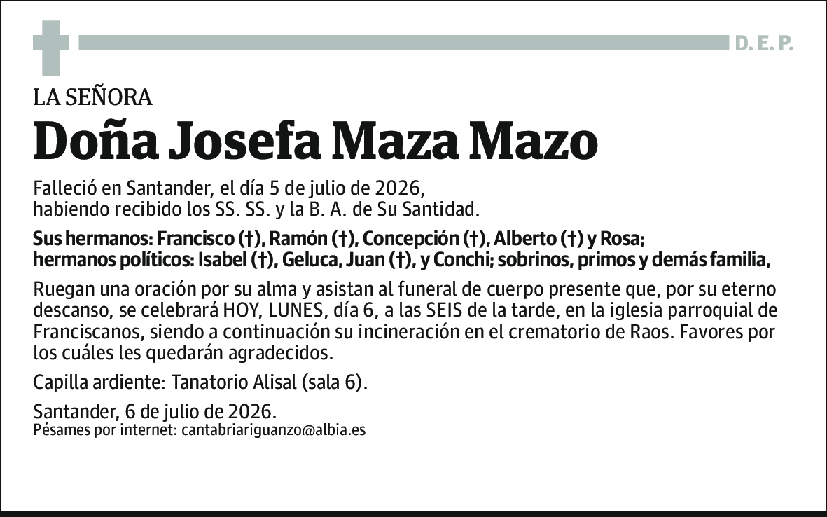 Josefa Mazo Mazo
