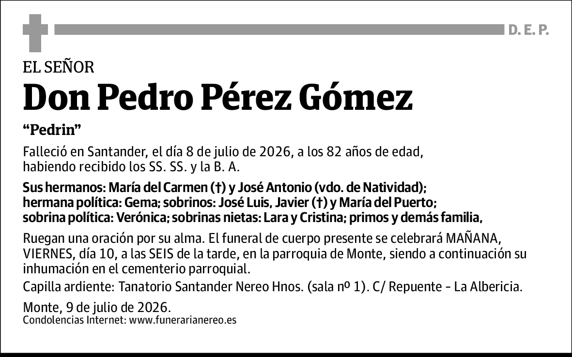 Pedro Pérez Gómez