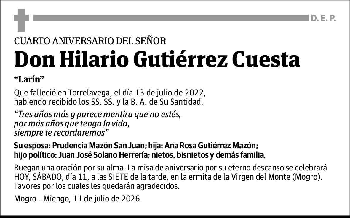 Hilario Gutiérrez Cuesta