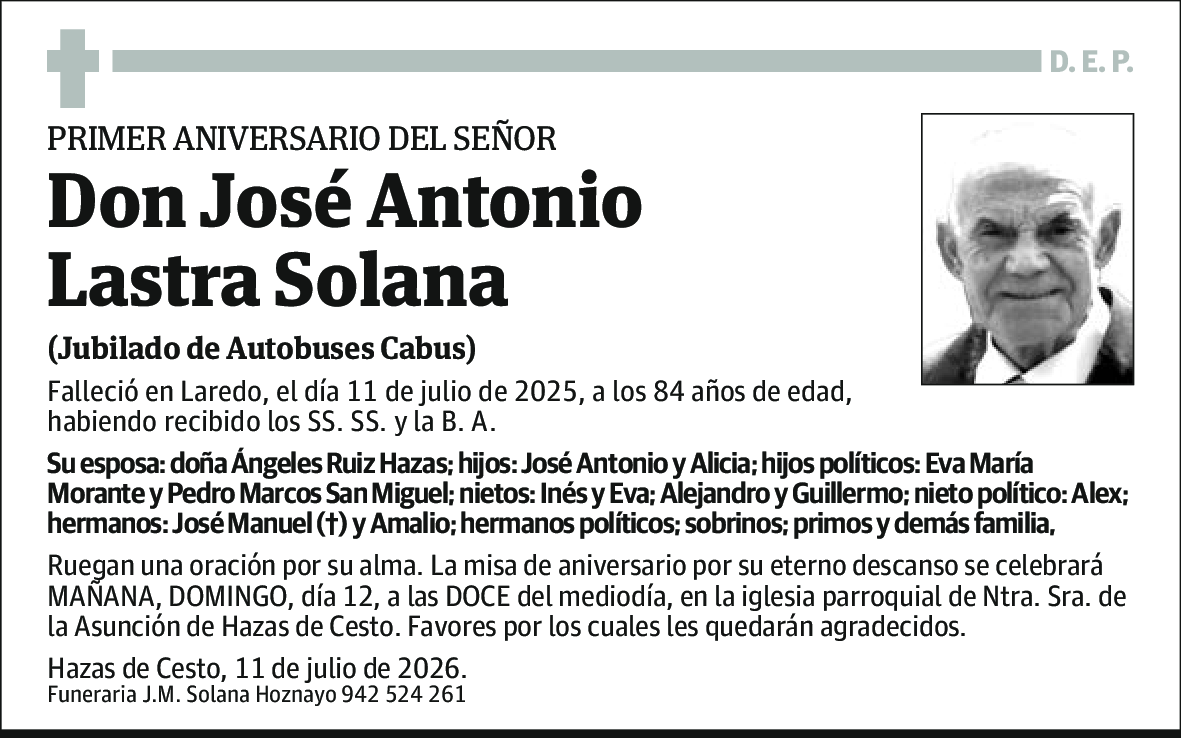 Jose Antonio Lastra Solana
