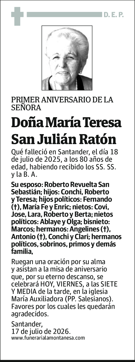 María Teresa San Julián Ratón