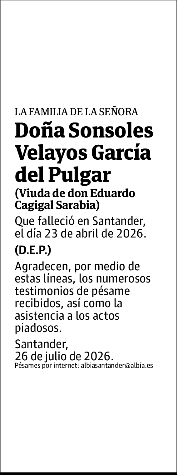 Sonsoles Velayos García del Pulgar