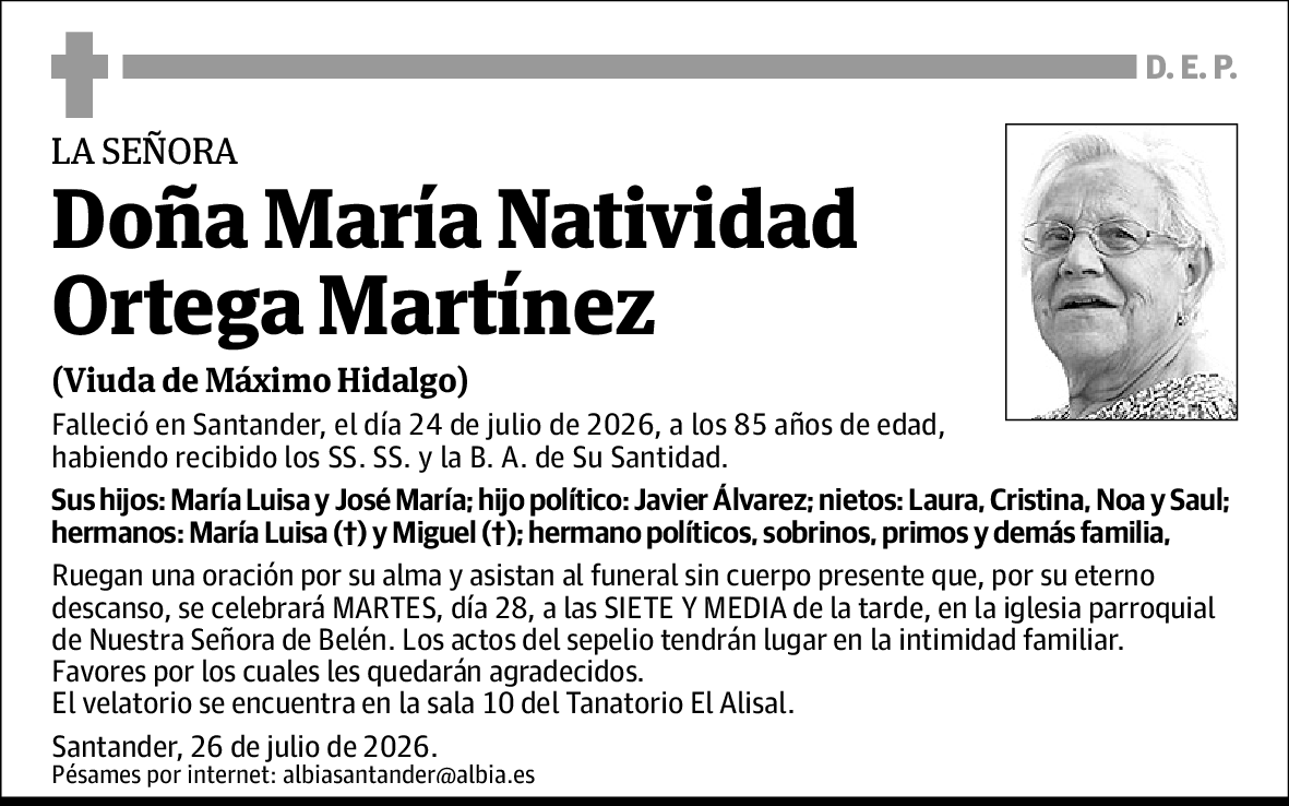 María Natividad Ortega Martínez