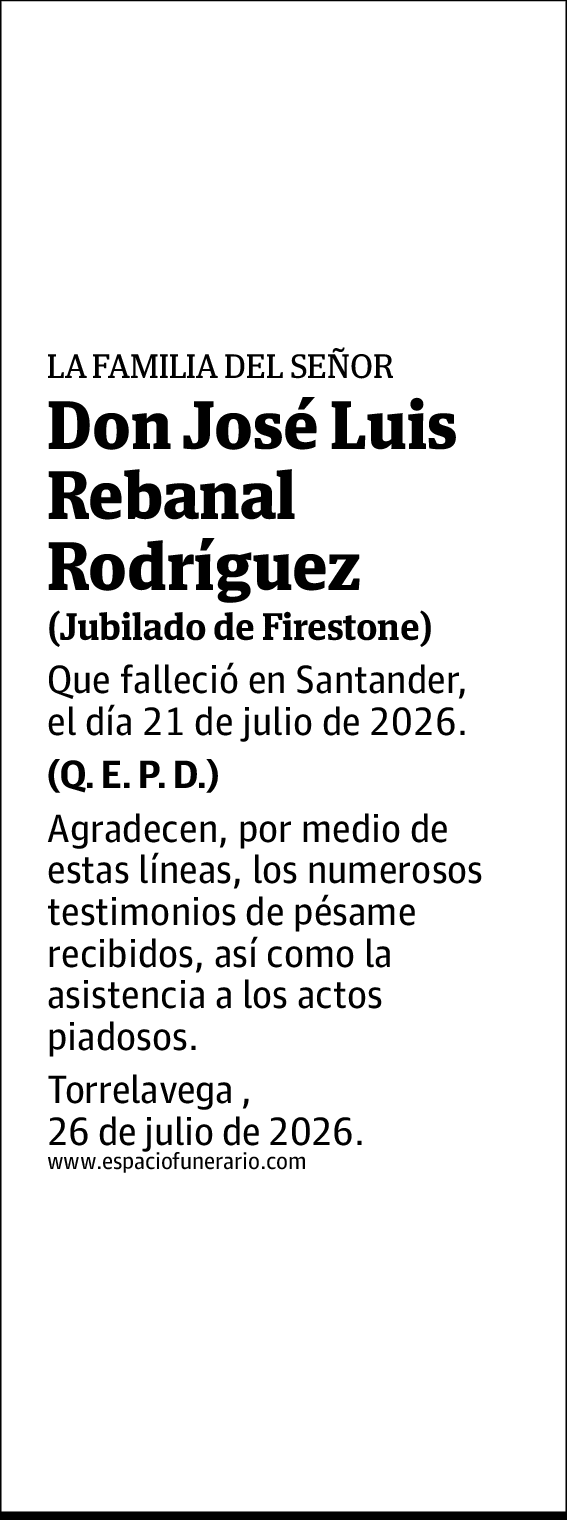 José Luís Rebanal Rodríguez