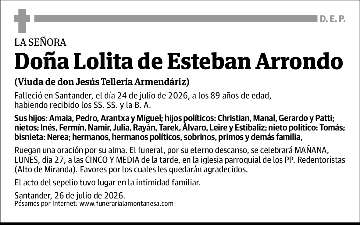 Lolita de Esteban Arrondo