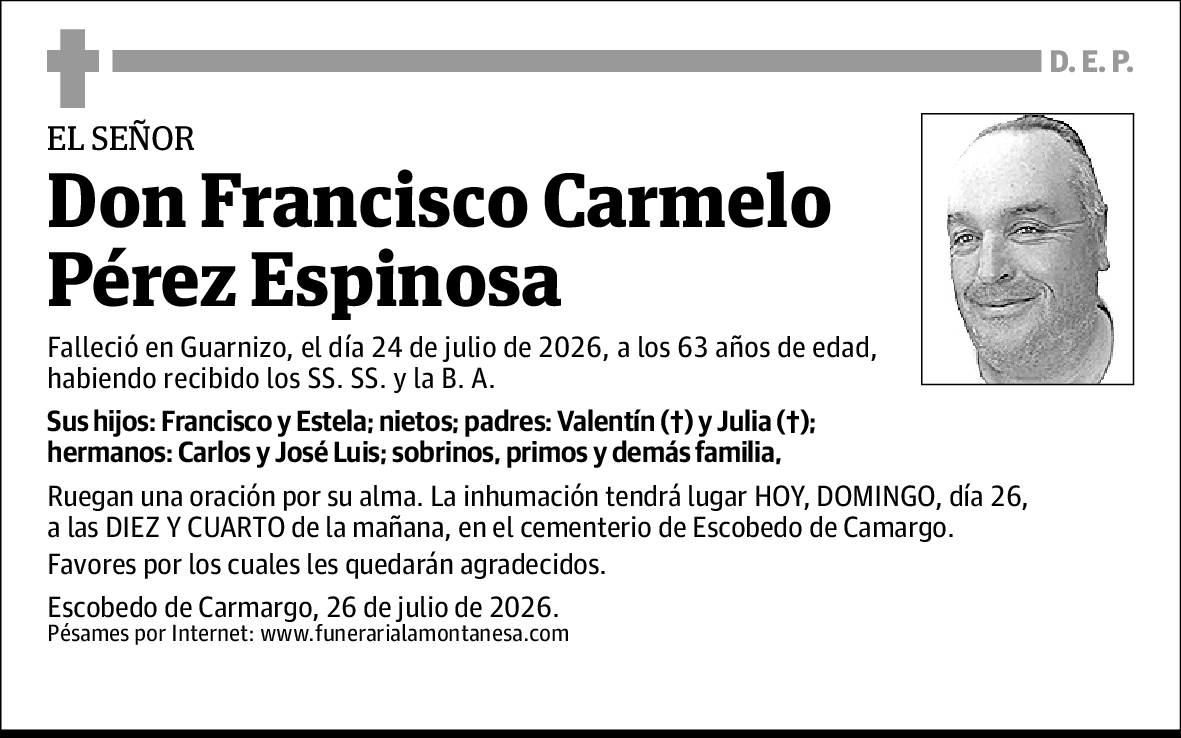 Francisco Carmelo Pérez Espinosa