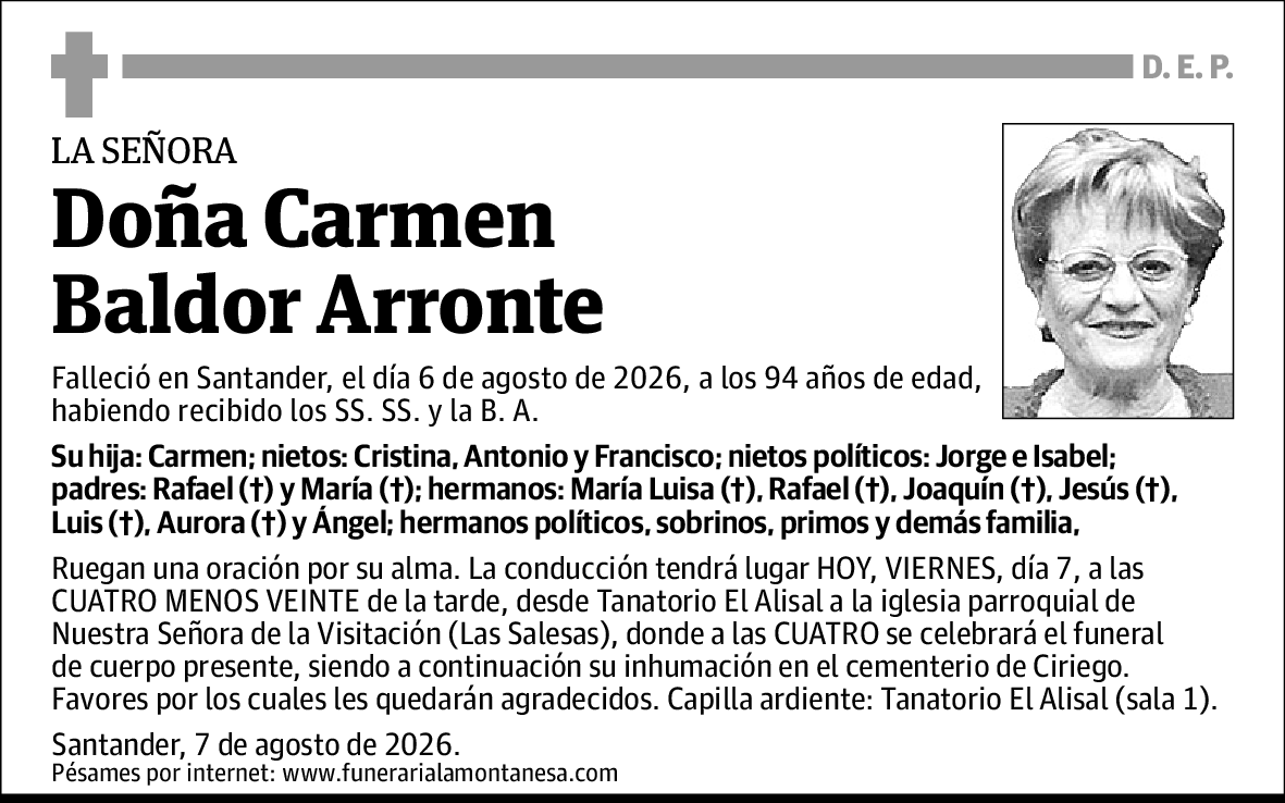 Carmen Baldor Arronte