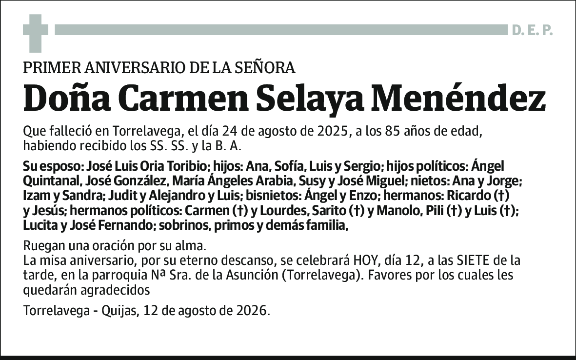 Carmen Selaya Menendez