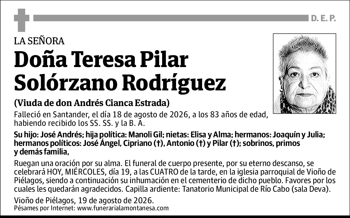 Teresa Pilar Solórzano Rodríguez