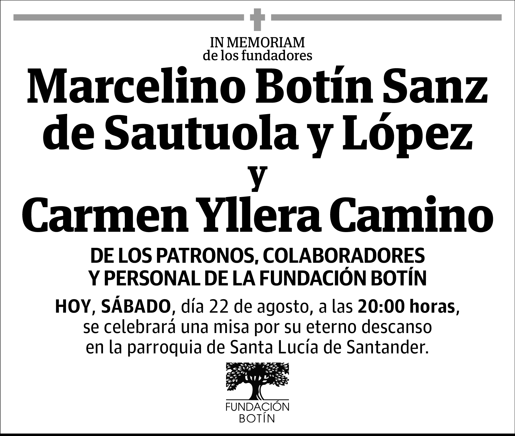 Marcelino e Yllera Camino, Carmen Botín Sanz de Sautuola y López