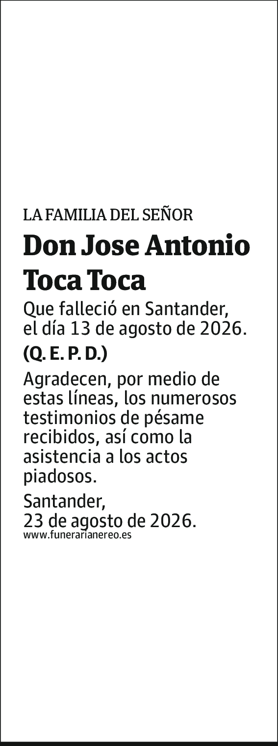Jose Antonio Toca Toca