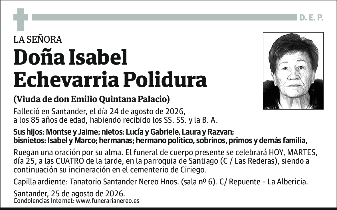 Isabel Echevarria Polidura