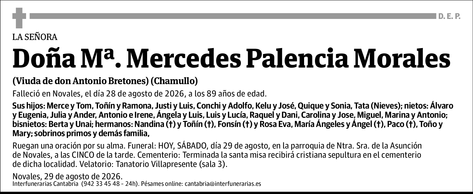 Mª. Mercedes Palencia Morales