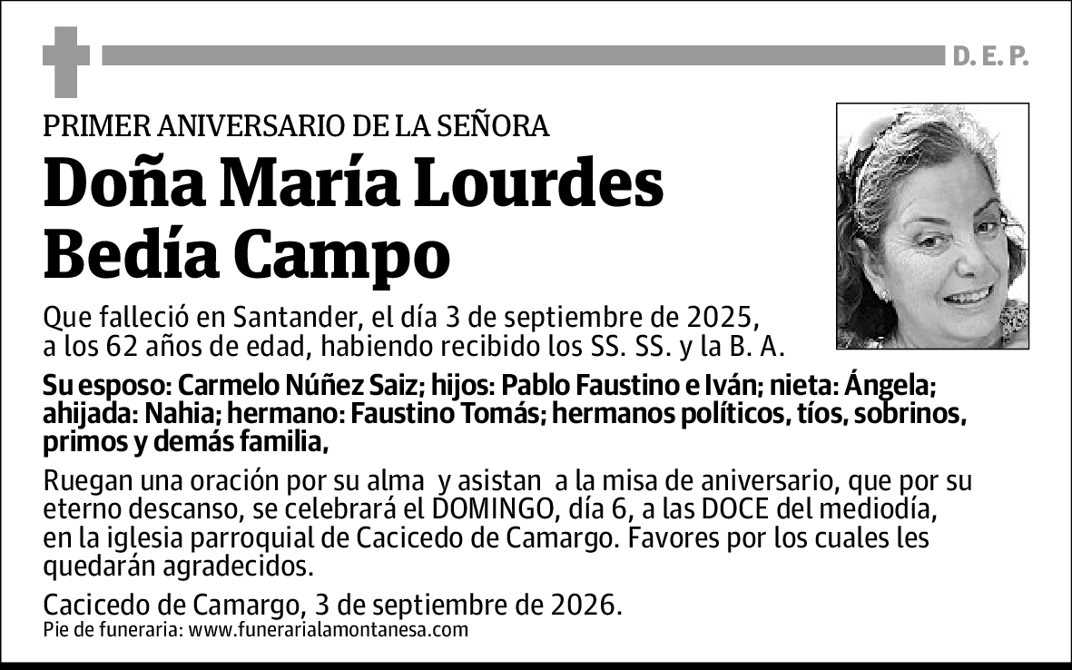 María Lourdes Bedía Campo