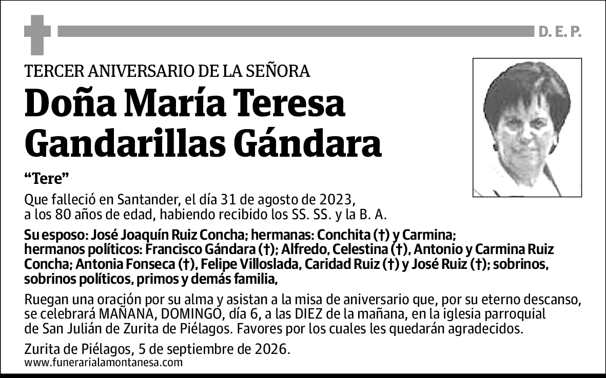 María Teresa Gandarillas Gándara