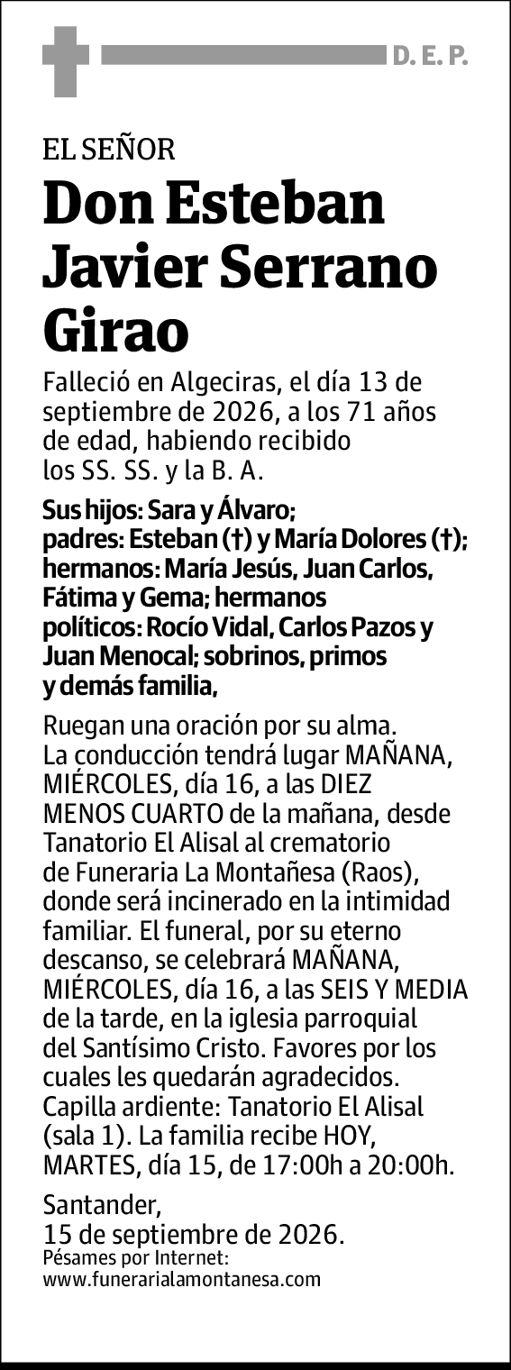 Esteban Javier Serrano Girao