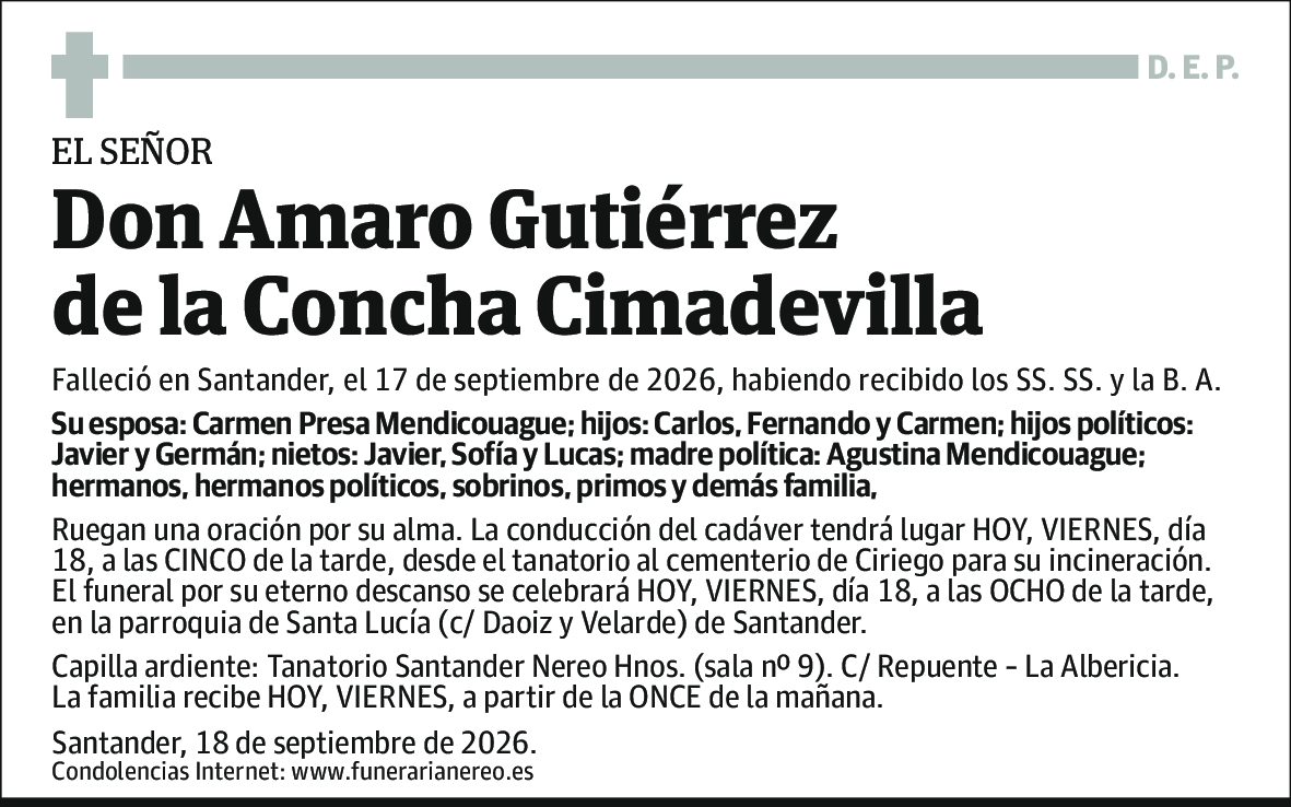 Amaro Gutiérrez de la Concha Cimadevilla