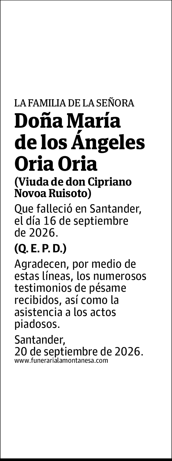 María de los Ángeles Oria Oria
