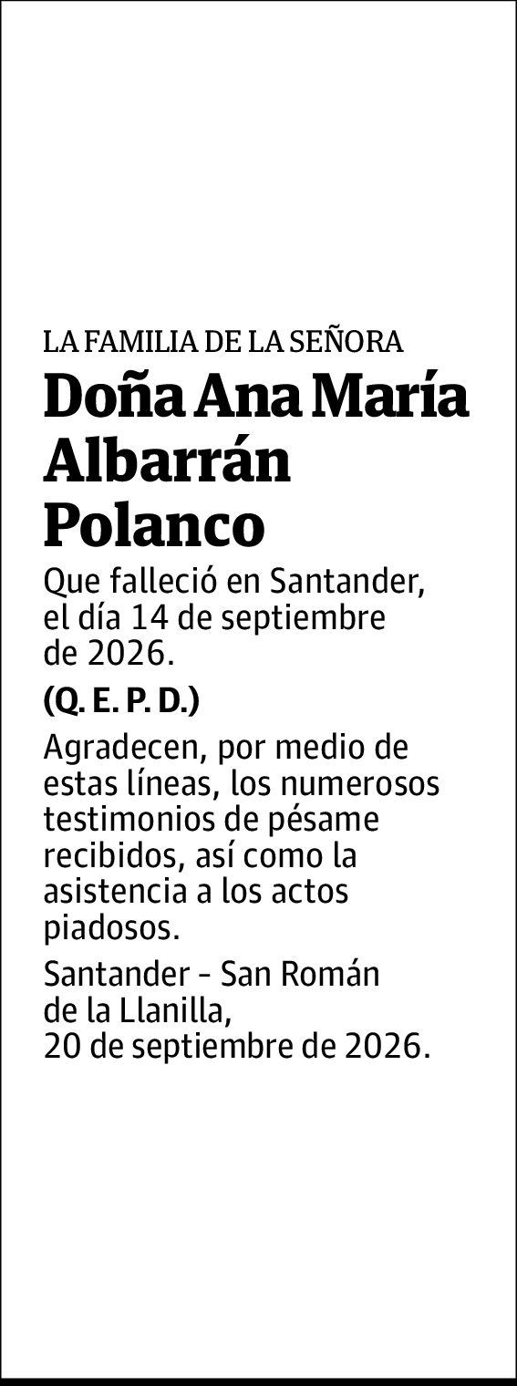 Ana María Albarrán Polanco