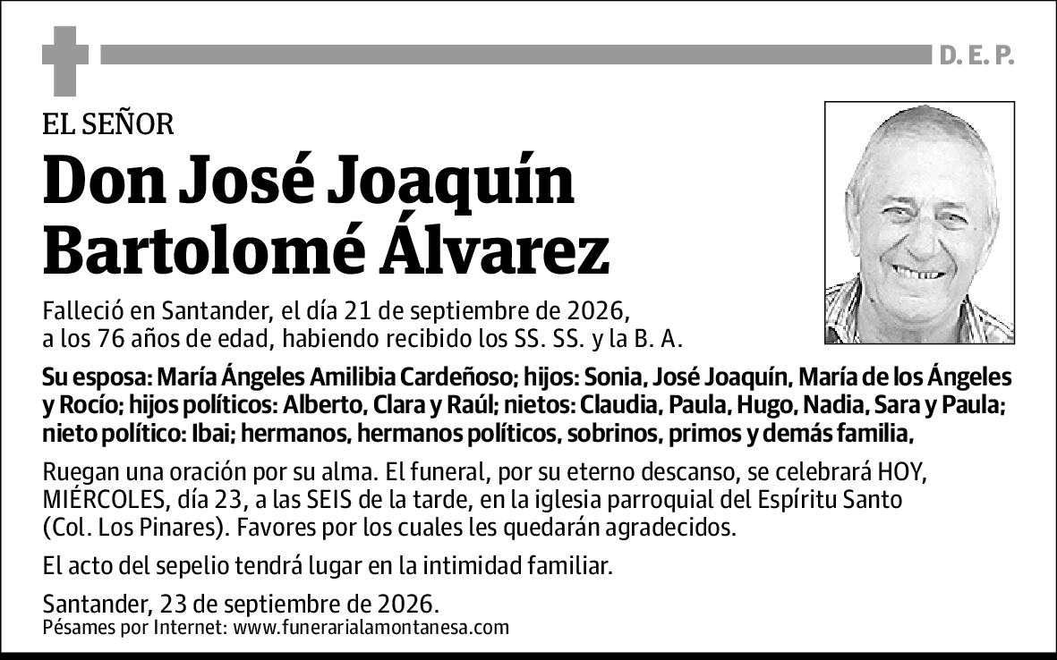 José Joaquín Bartolomé Álvarez
