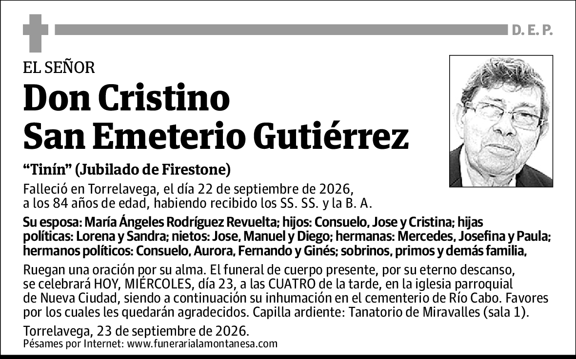 Cristino San Emeterio Gutiérrez