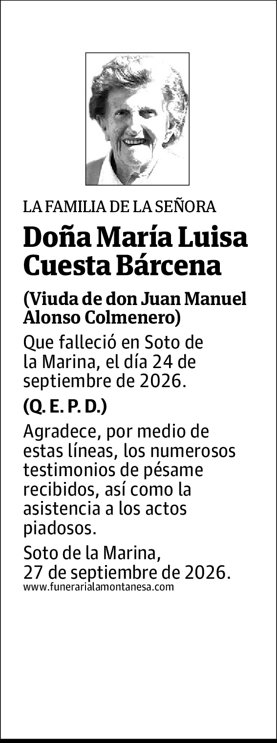 María Luisa Cuesta Bárcena